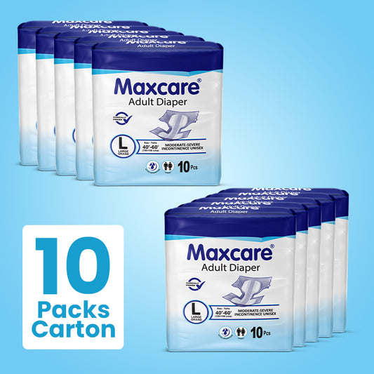 Maxcare Adult Diaper Large L 10 PACKS CARTON
