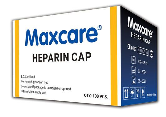 Maxcare Heparin Cap Yellow