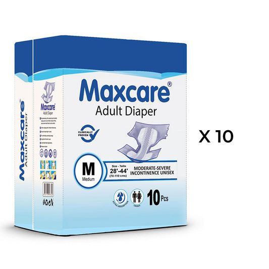 Maxcare Adult Diaper Medium M 10 PACKS CARTON