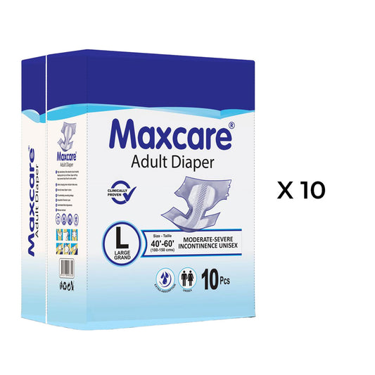 Maxcare Adult Diaper Large L 10 PACKS CARTON