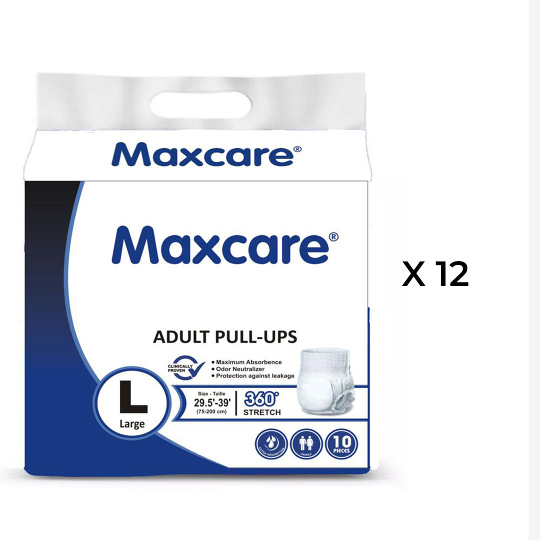 Maxcare Adult Pullup Pants Large L 12 Packs Carton