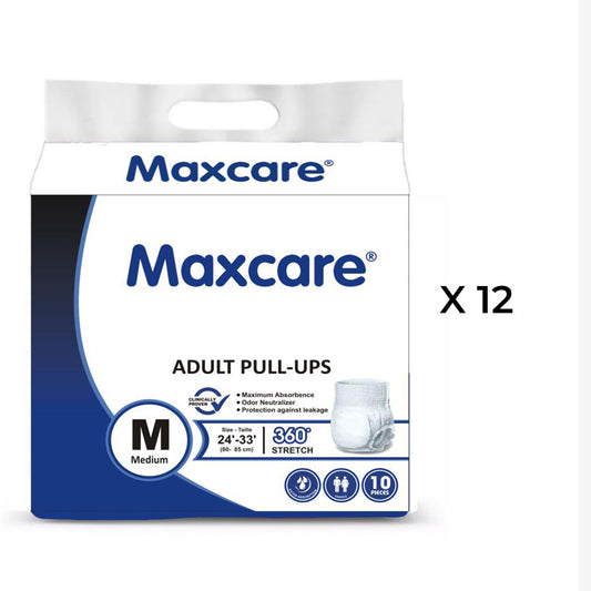 Maxcare Adult Pullup Pants Medium M 12 Packs Carton