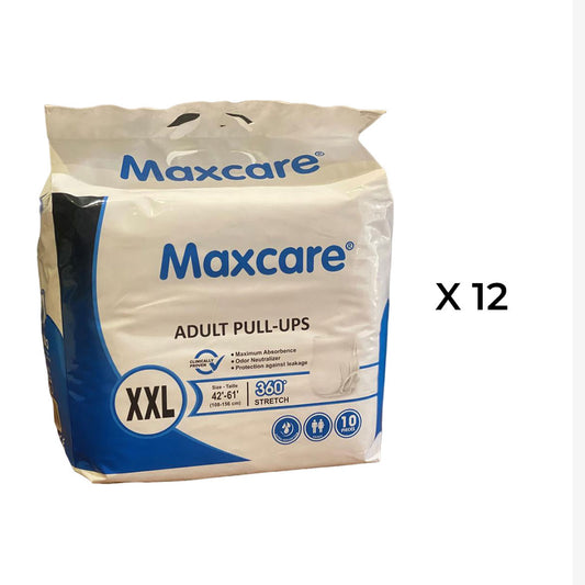 Maxcare Adult Pullup Pants Double Extra Large XXL 12 Packs Carton