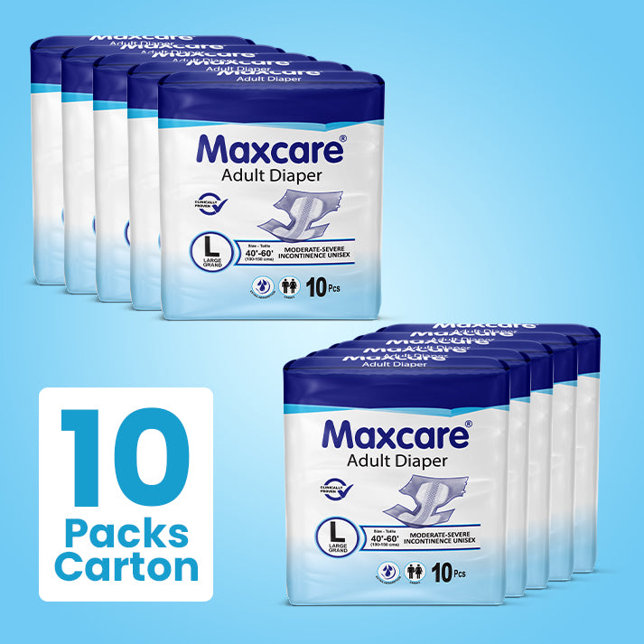 Maxcare Adult Diaper Large L 10 PACKS CARTON