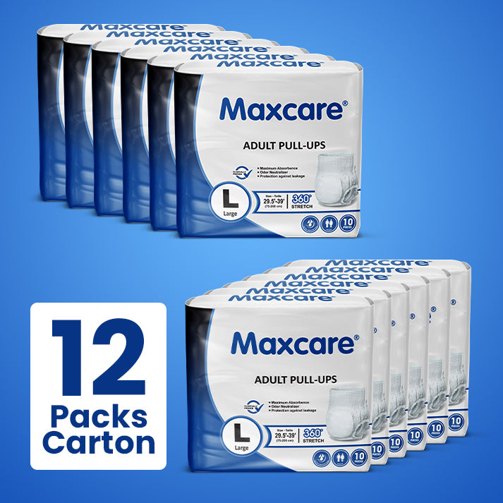 Maxcare Adult Pullup Pants Large L 12 Packs Carton