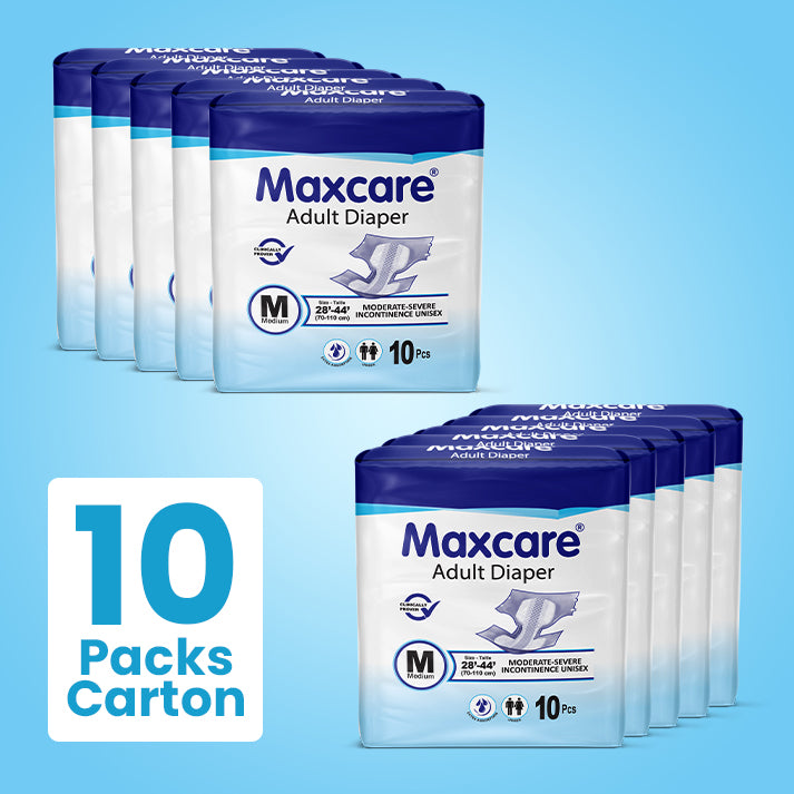 Maxcare Adult Diaper Medium M 10 PACKS CARTON