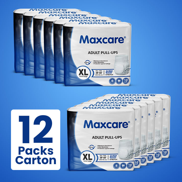Maxcare Adult Pullup Pants X-Large XL 12 Packs Carton